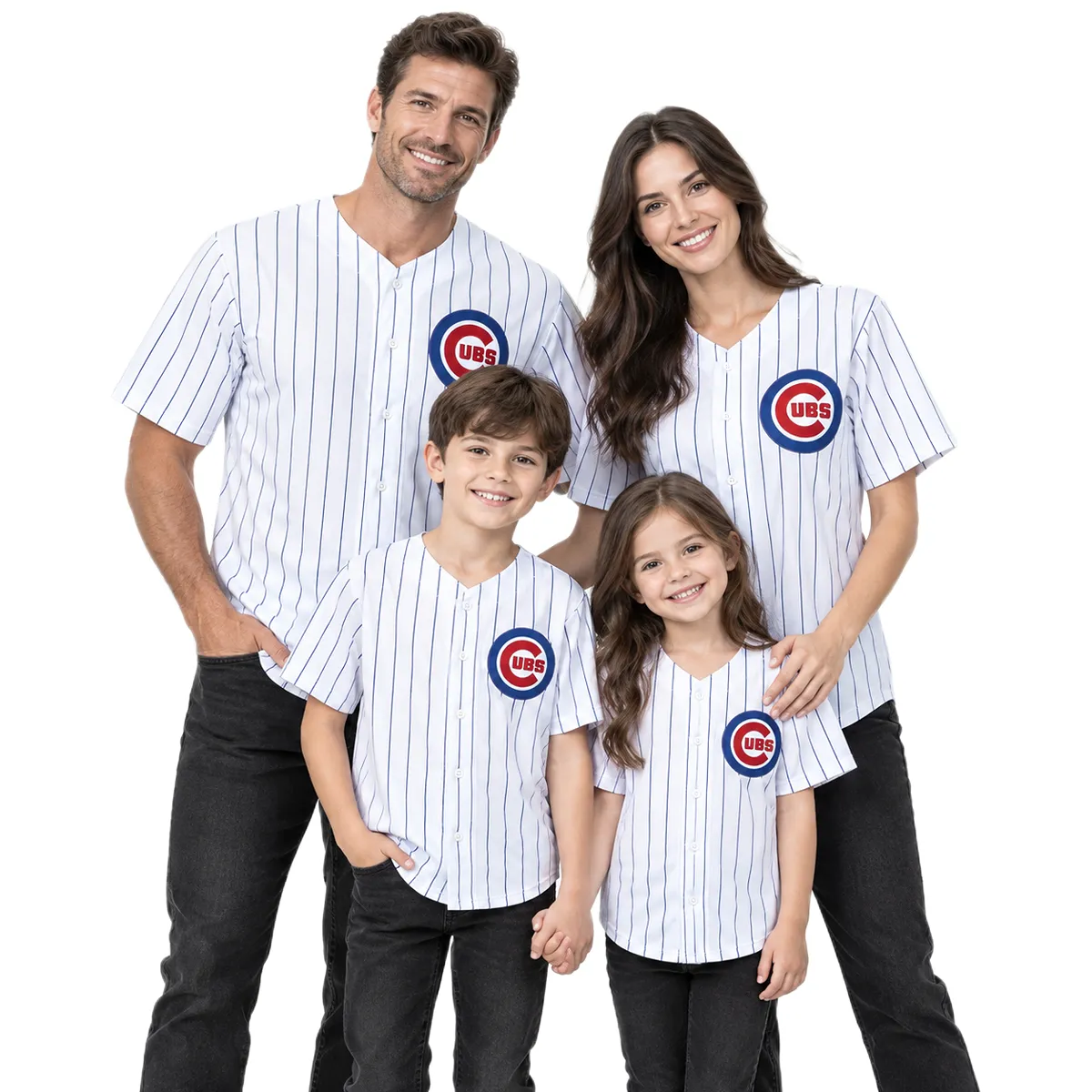 White Chicago Cubs Jersey Men 2026 Custom Name & Number Bold