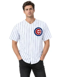 White Chicago Cubs Jersey Men 2026 Custom Name & Number Bold