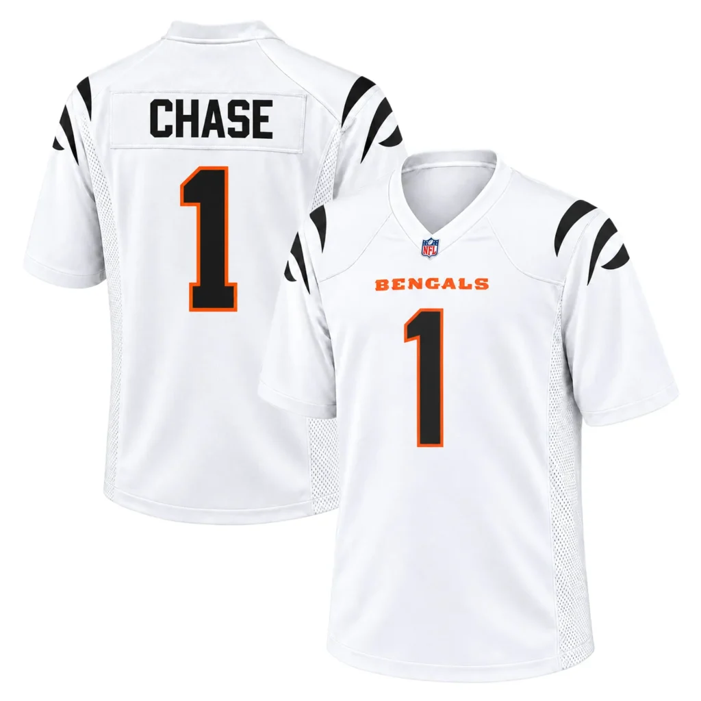 White Ja Marr Chase Bengals Jersey Team Spirit Refined