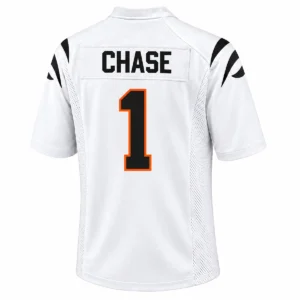 White Ja Marr Chase Bengals Jersey Team Spirit Refined