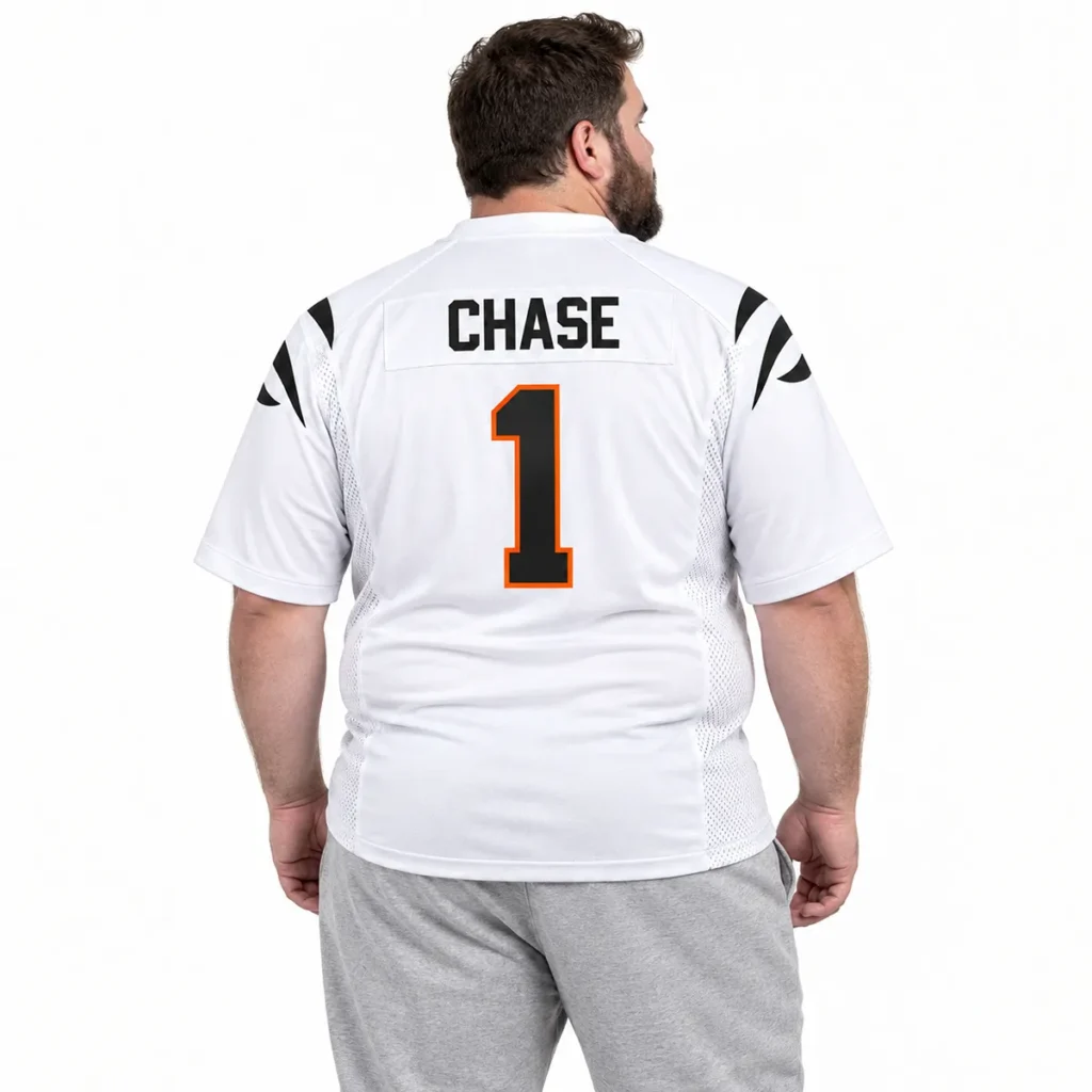 White Ja Marr Chase Bengals Jersey Team Spirit Refined