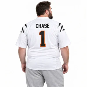 White Ja Marr Chase Bengals Jersey Team Spirit Refined
