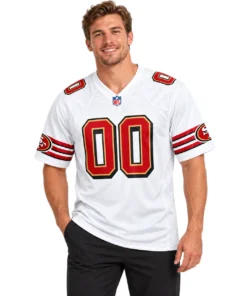 White San Francisco 49ers Jersey Brilliant Custom Style