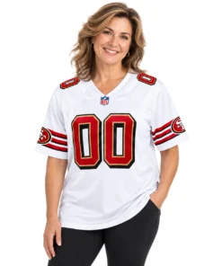 White San Francisco 49ers Jersey Brilliant Custom Style