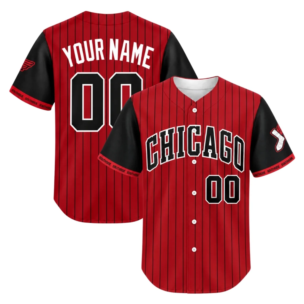 White Sox City Connect Jersey Bold Red Pinstripe Custom
