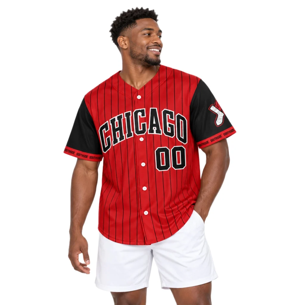 White Sox City Connect Jersey Bold Red Pinstripe Custom