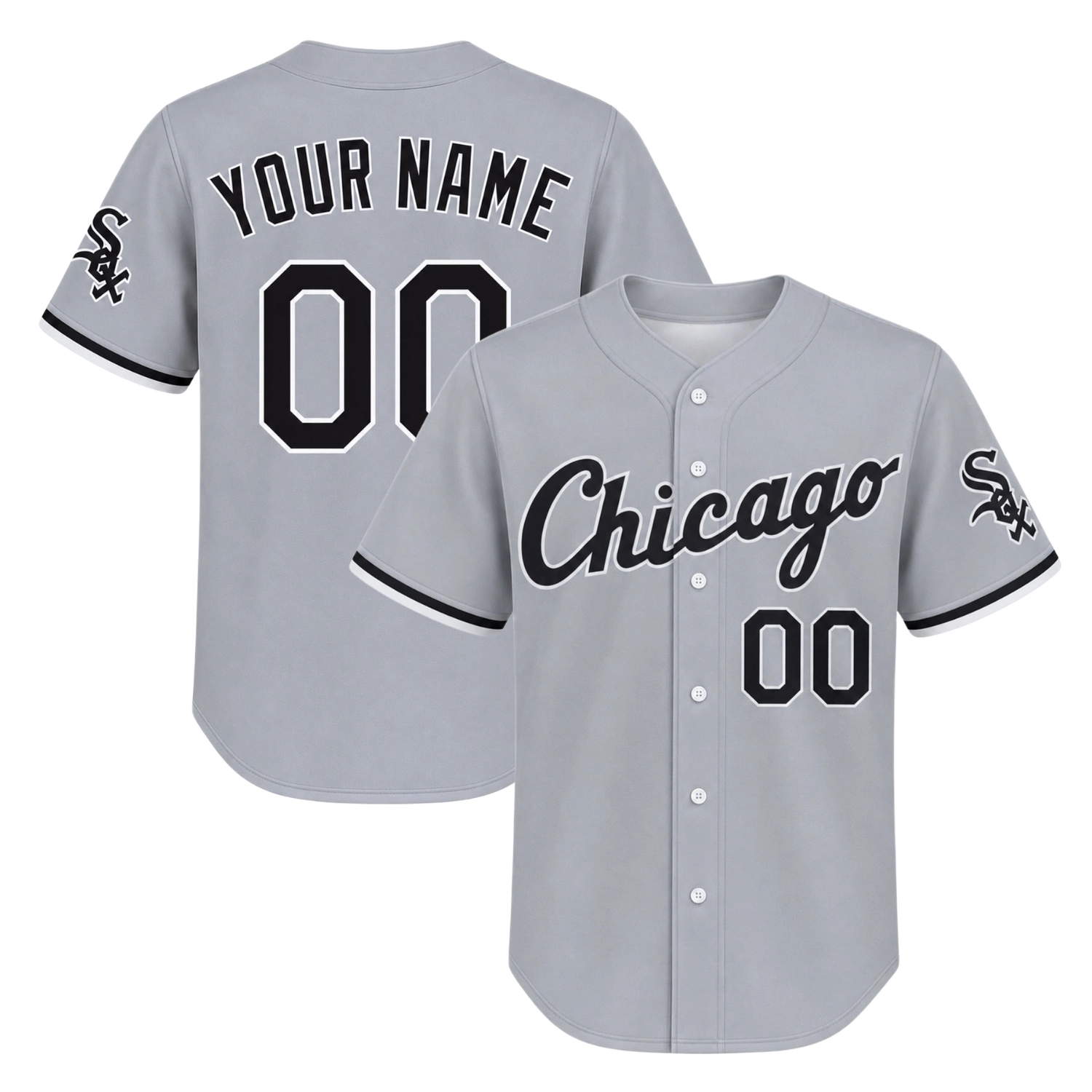 White Sox Gray Jersey Custom Remarkable Road Style