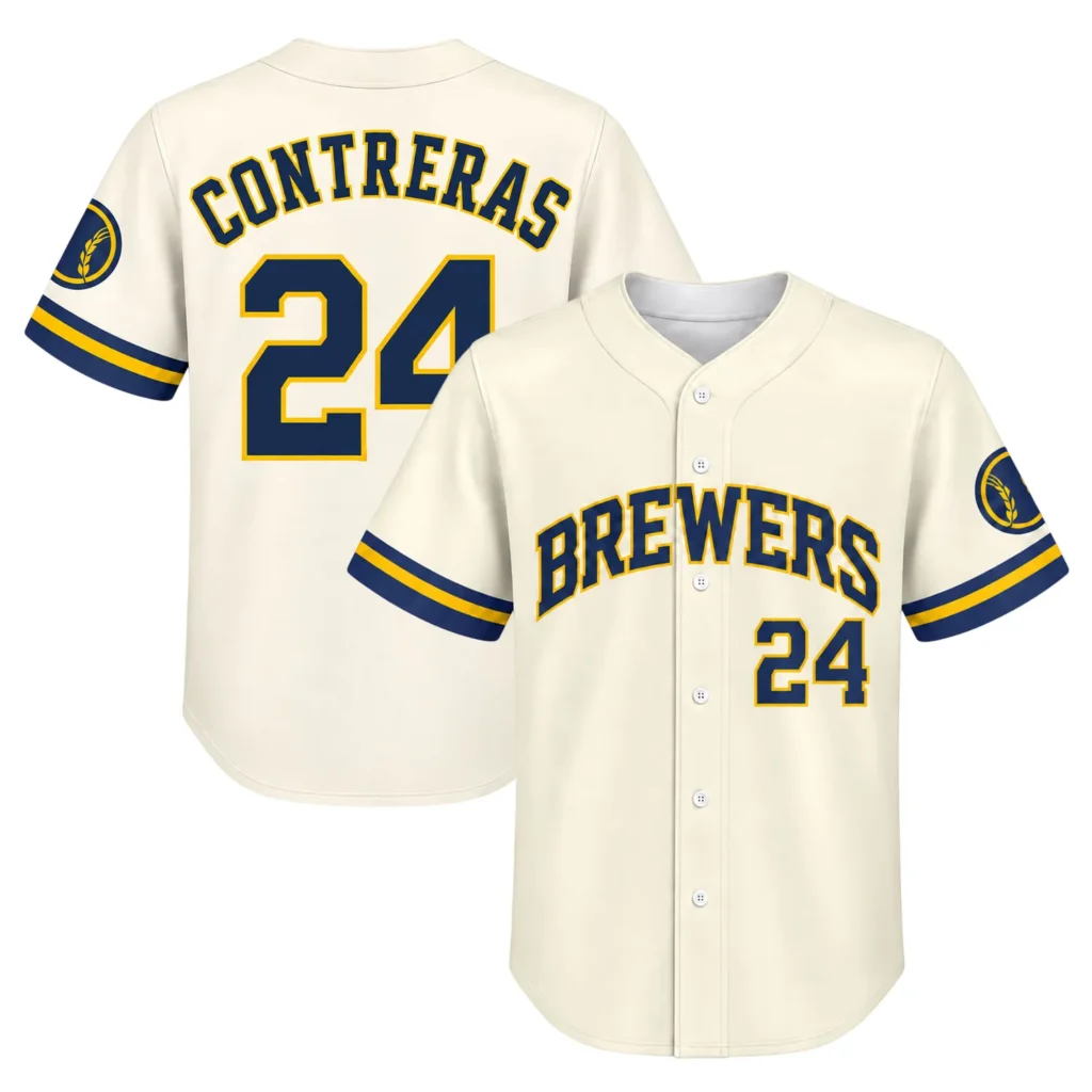 William Contreras Brewers Cream Jersey Charming Home Style