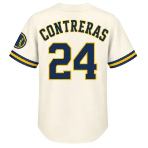 William Contreras Brewers Cream Jersey Charming Home Style