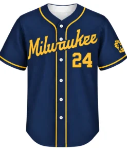 William Contreras Brewers Navy Jersey Dynamic Signature