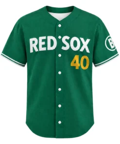 Willson Contreras Boston Green Jersey Personalized Bold Number