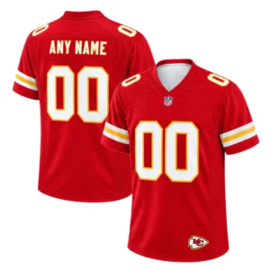 Women’s Kansas City Chiefs Jersey Personalized Bold Name and Number

