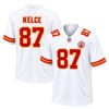 Women's Travis Kelce Jersey White Chiefs Team Spirit Vibrant