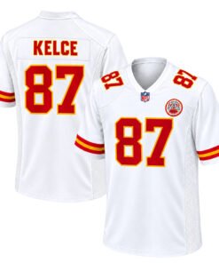 Women's Travis Kelce Jersey White Chiefs Team Spirit Vibrant