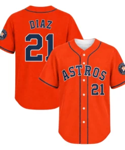 Yainer Diaz Astros Jersey Vibrant Orange Alternate