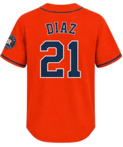 Yainer Diaz Astros Jersey Vibrant Orange Alternate