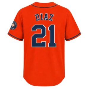 Yainer Diaz Astros Jersey Vibrant Orange Alternate