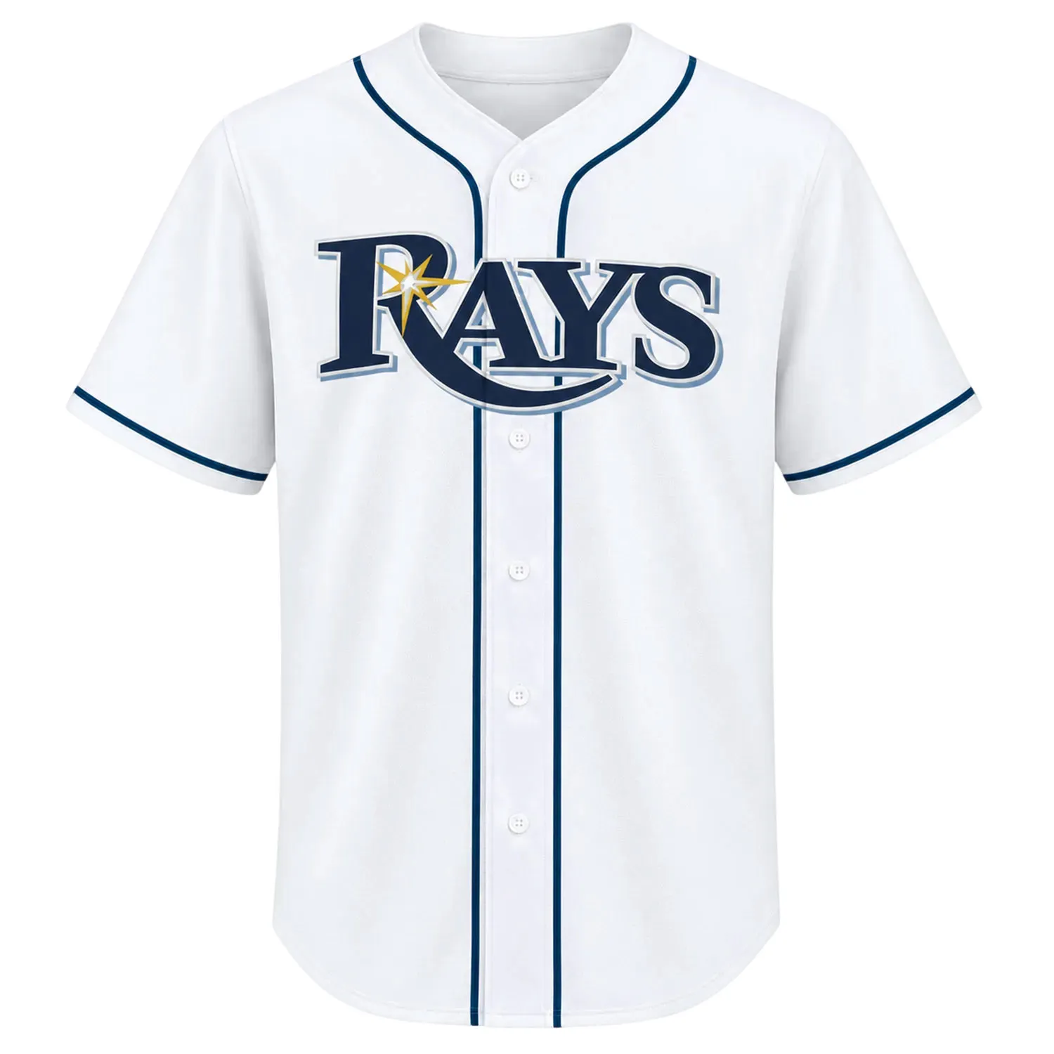 Yandy Diaz White Rays Jersey Bold Fan Style