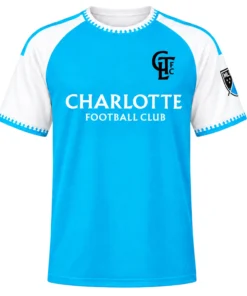 Youth Charlotte FC Blue Jersey Custom Player Dynamic Style