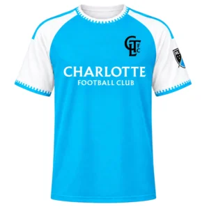 Youth Charlotte FC Blue Jersey Custom Player Dynamic Style