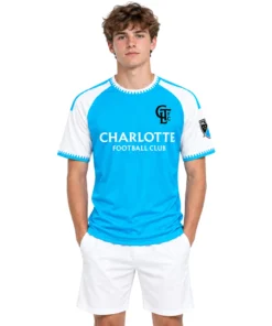 Youth Charlotte FC Blue Jersey Custom Player Dynamic Style