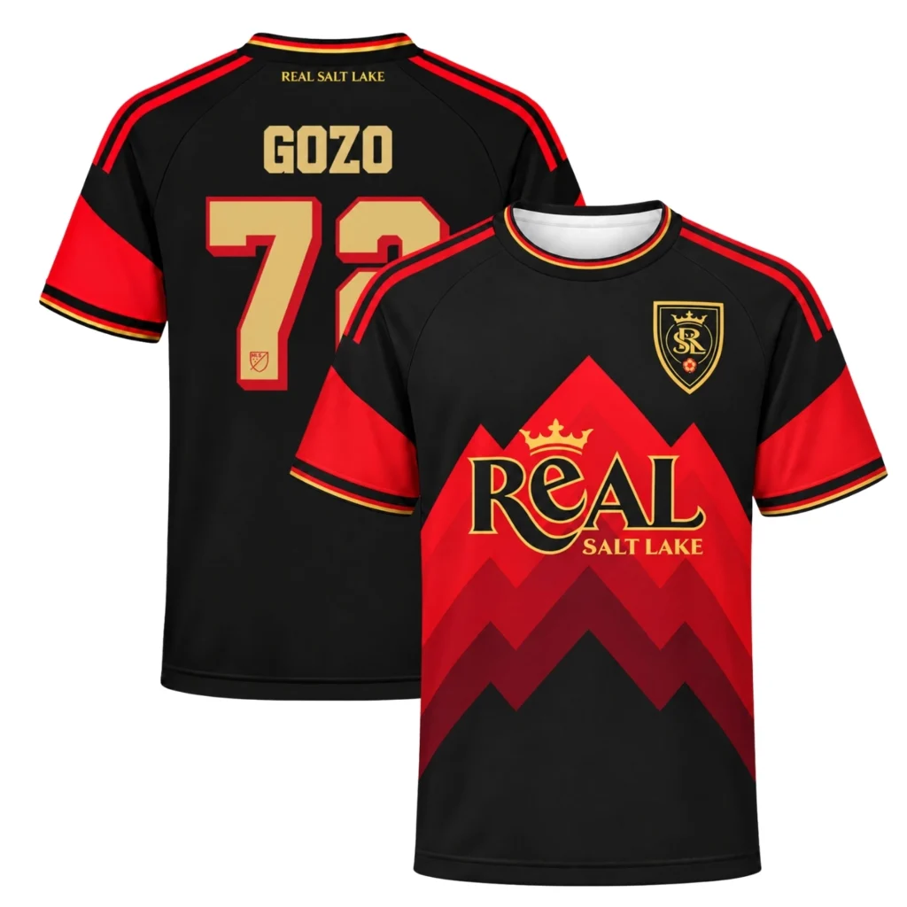 Zavier Gozo RSL Black Jersey Bold Red Graphic Design