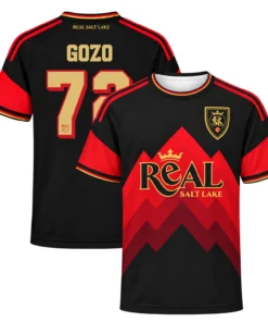 Zavier Gozo RSL Black Jersey Bold Red Graphic Design