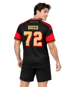 Zavier Gozo RSL Black Jersey Bold Red Graphic Design