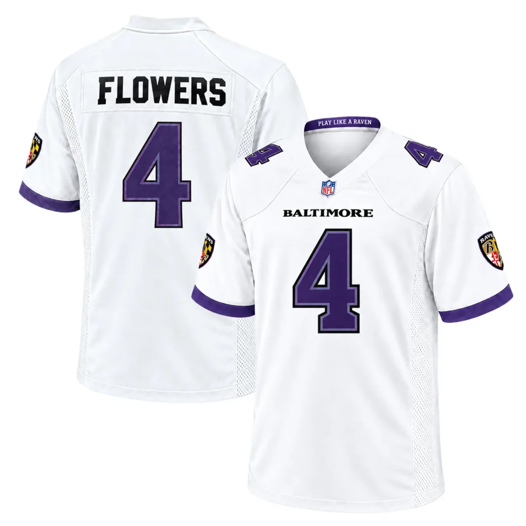 Zay Flowers Baltimore Ravens Away Jersey 2026 Bold NFL Wear