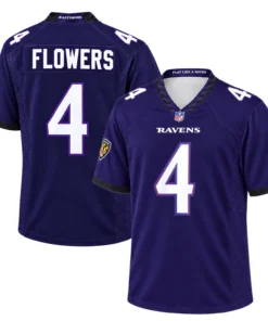 Zay Flowers Baltimore Ravens Purple Jersey
