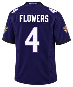 Zay Flowers Baltimore Ravens Purple Jersey