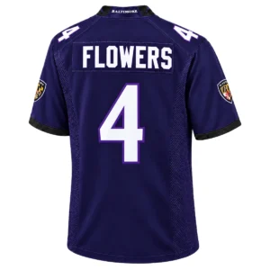 Zay Flowers Baltimore Ravens Purple Jersey