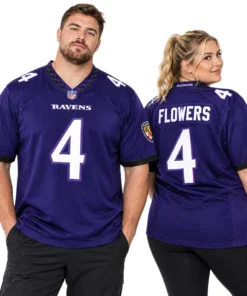 Zay Flowers Baltimore Ravens Purple Jersey