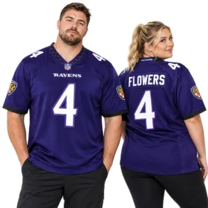 Zay Flowers Baltimore Ravens Purple Jersey