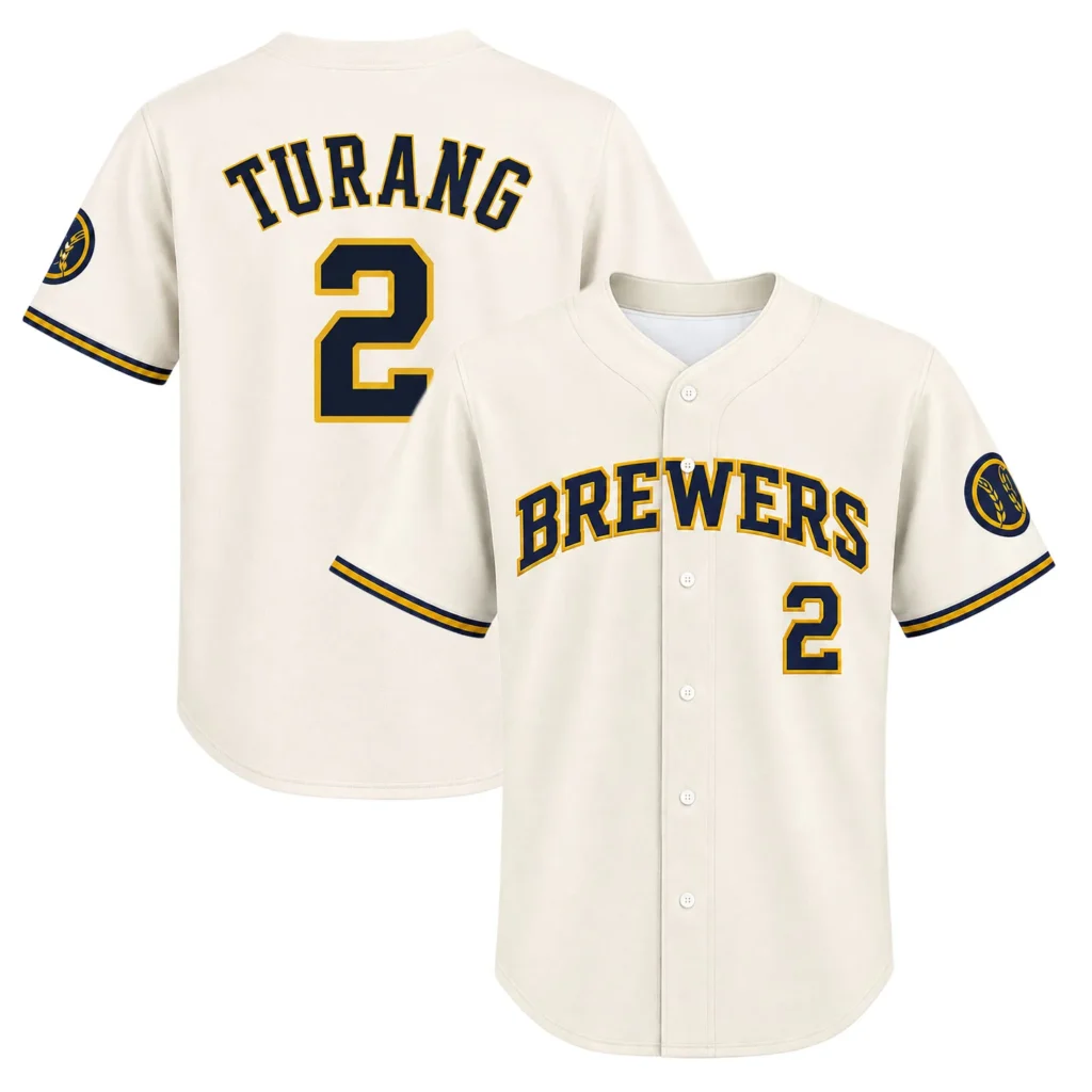7XL Brice Turang Brewers Home Jersey 2026 Dynamic Style