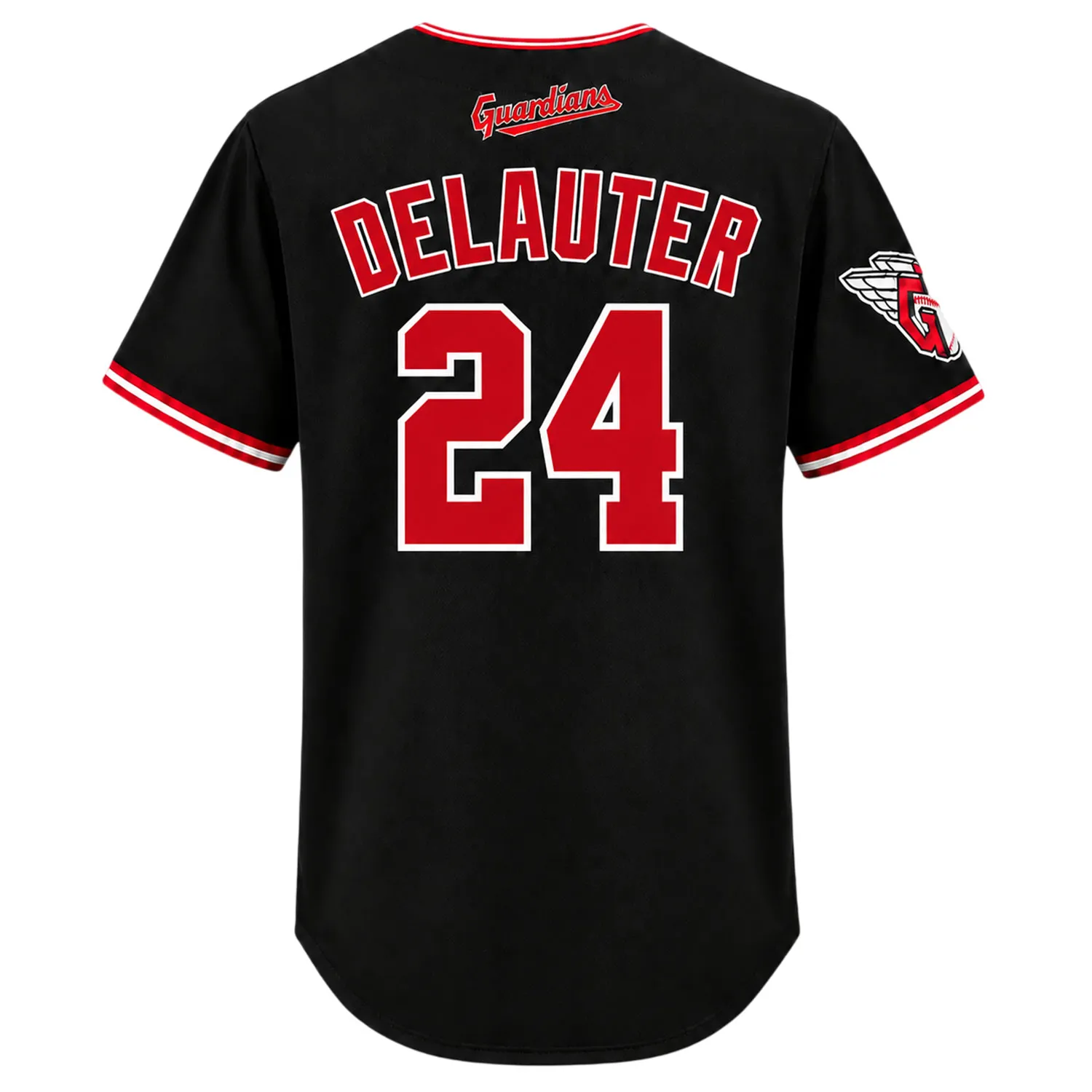 Chase DeLauter Guardians Black Jersey 2026 Bold Style