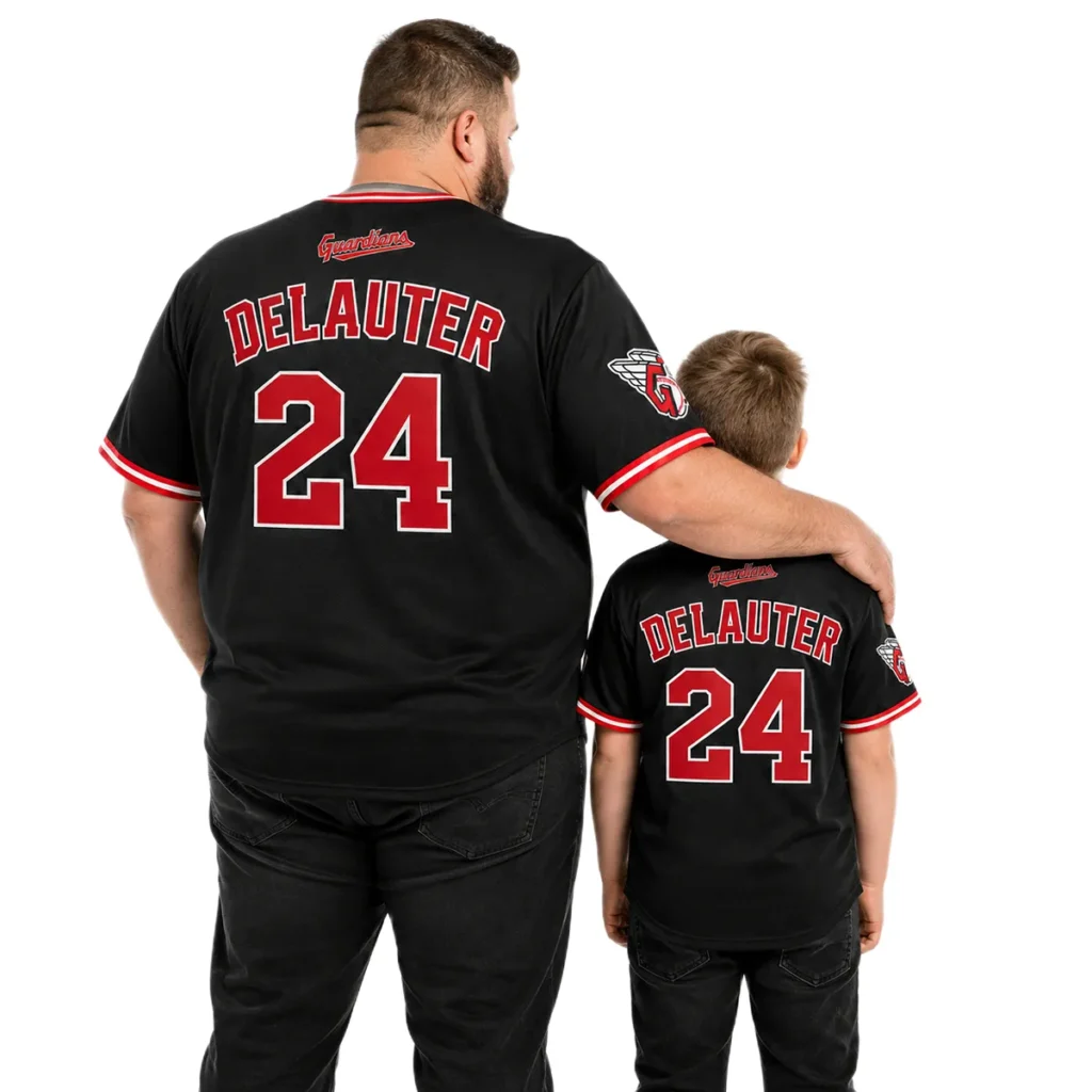 Chase DeLauter Guardians Black Jersey 2026 Bold Style