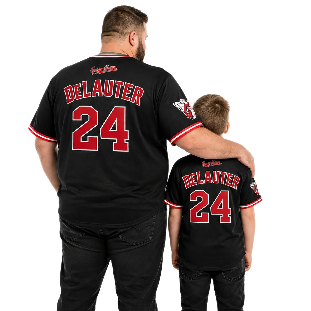 Chase DeLauter Guardians Black Jersey 2026 Bold Style