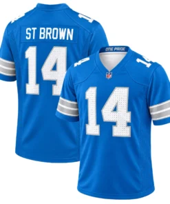 Amon-Ra St Brown Detroit Lions Blue Jersey – Bold Player Style