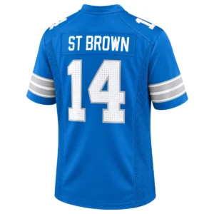 Amon-Ra St Brown Detroit Lions Blue Jersey – Bold Player Style