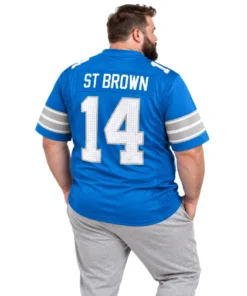 Amon-Ra St Brown Detroit Lions Blue Jersey – Bold Player Style