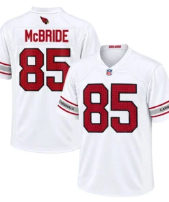 Arizona Cardinals Trey McBride White Jersey Bold NFL Basball Style