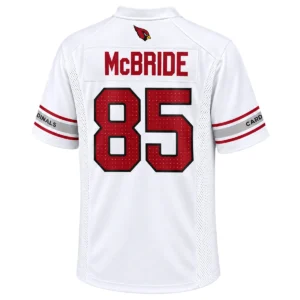 Arizona Cardinals Trey McBride White Jersey Bold NFL Basball Style