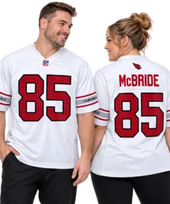 Arizona Cardinals Trey McBride White Jersey Bold NFL Basball Style