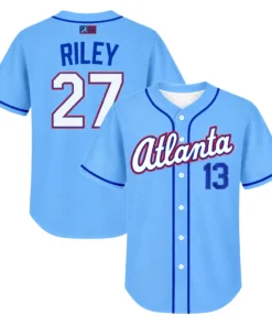 Atlanta Braves Austin Riley Blue Jersey 2026 Dynamic