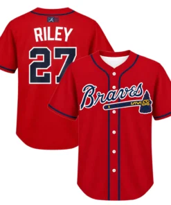 Atlanta Braves Austin Riley Red Jersey Bold MLB Style