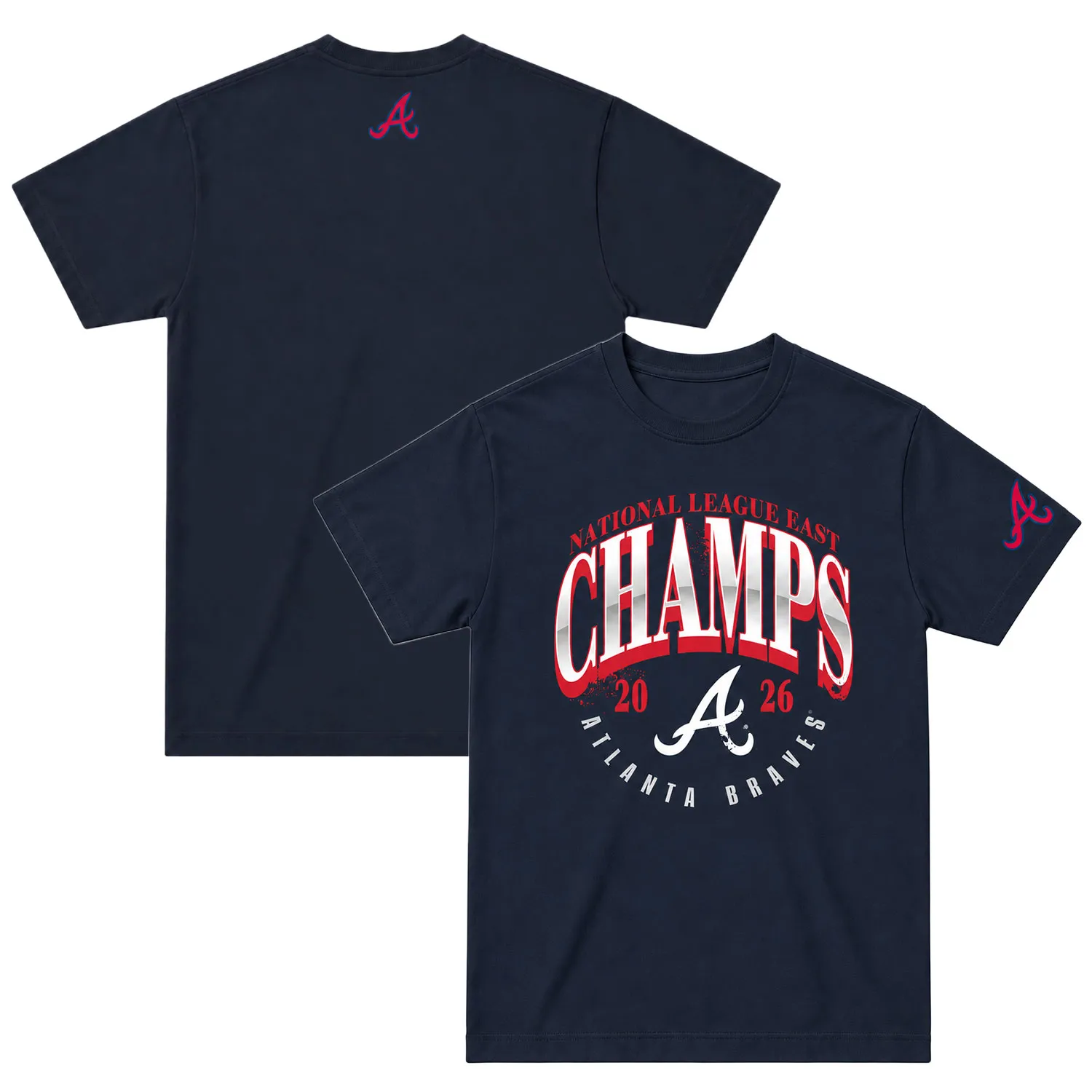 Atlanta Braves Champions T-Shirt Bold Navy 2026 NL East Division