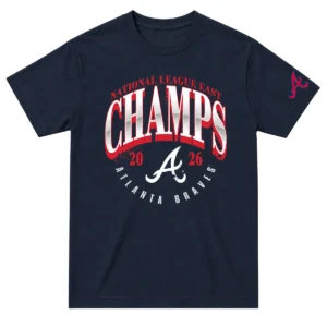 Atlanta Braves Champions T-Shirt Bold Navy 2026 NL East Division