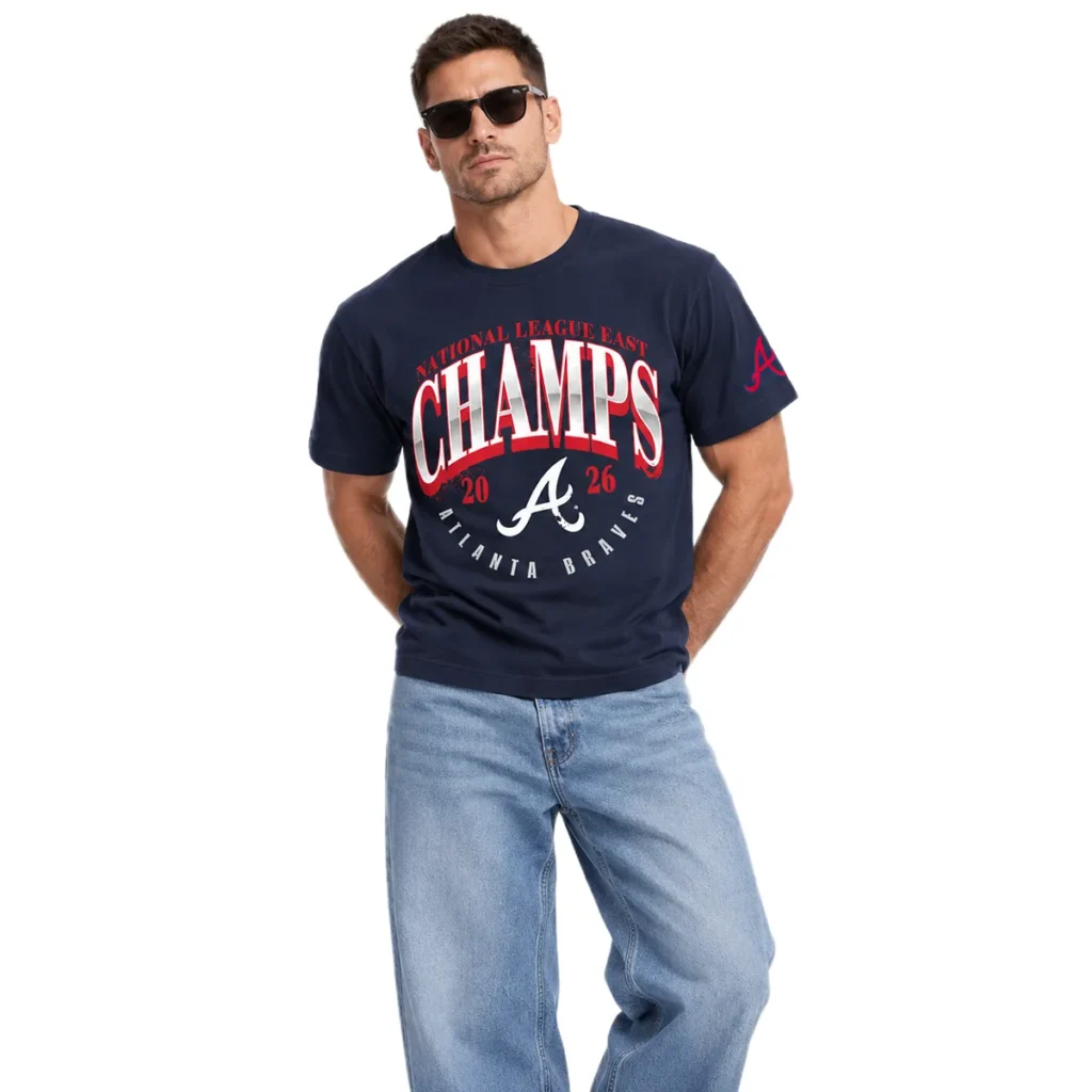Atlanta Braves Champions T-Shirt Bold Navy 2026 NL East Division