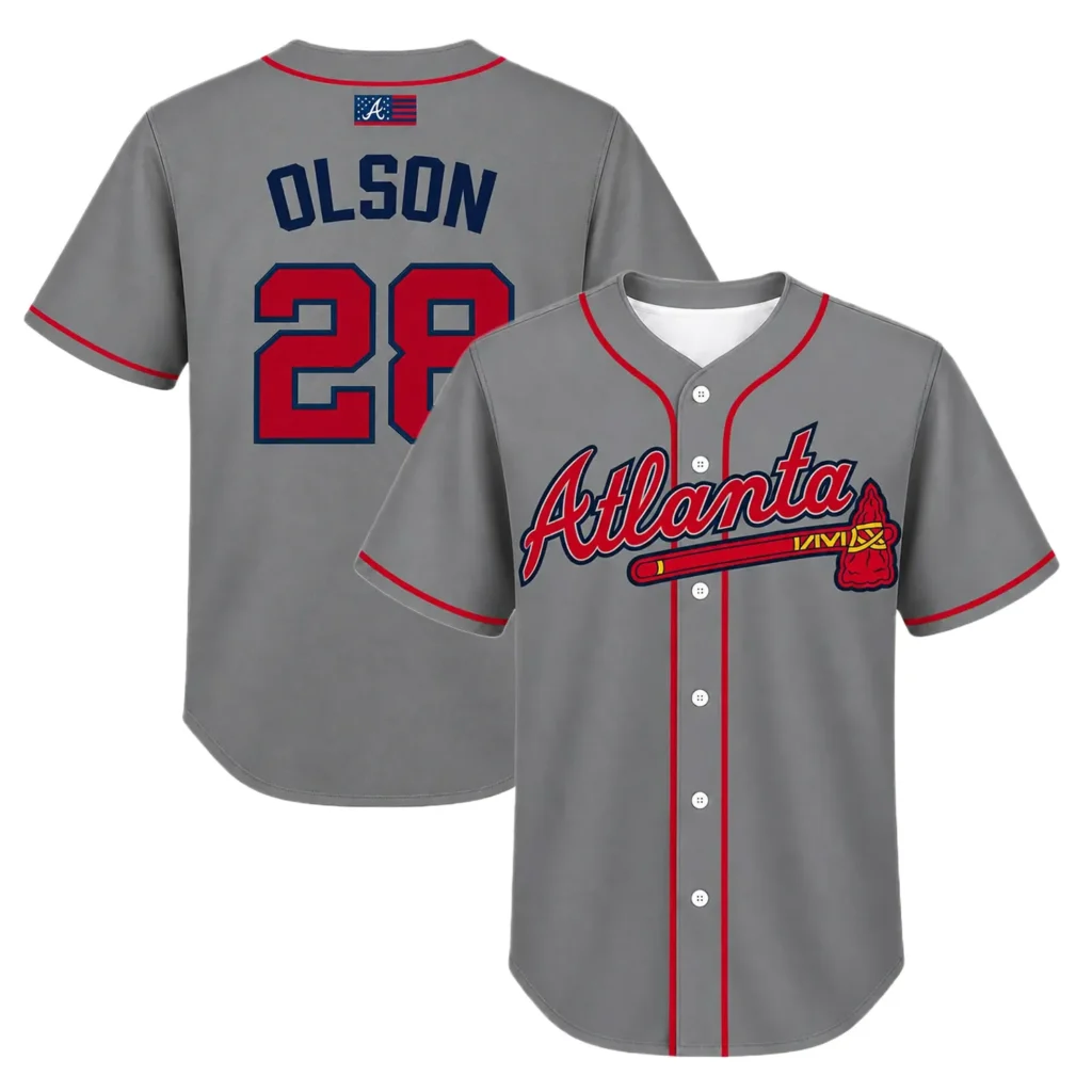 Atlanta Braves Matt Olson Gray Jersey 2026 Elite MLB Road Style